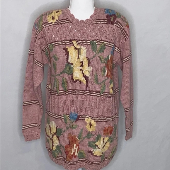 Chaus Vintage Chunky Knit Cottage Core Sweater - Picture 1 of 6